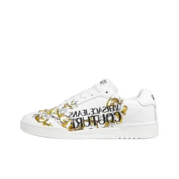 VERSACE JEANS COUTURE Brooklyn Low Top Skateboard Shoes Men's White