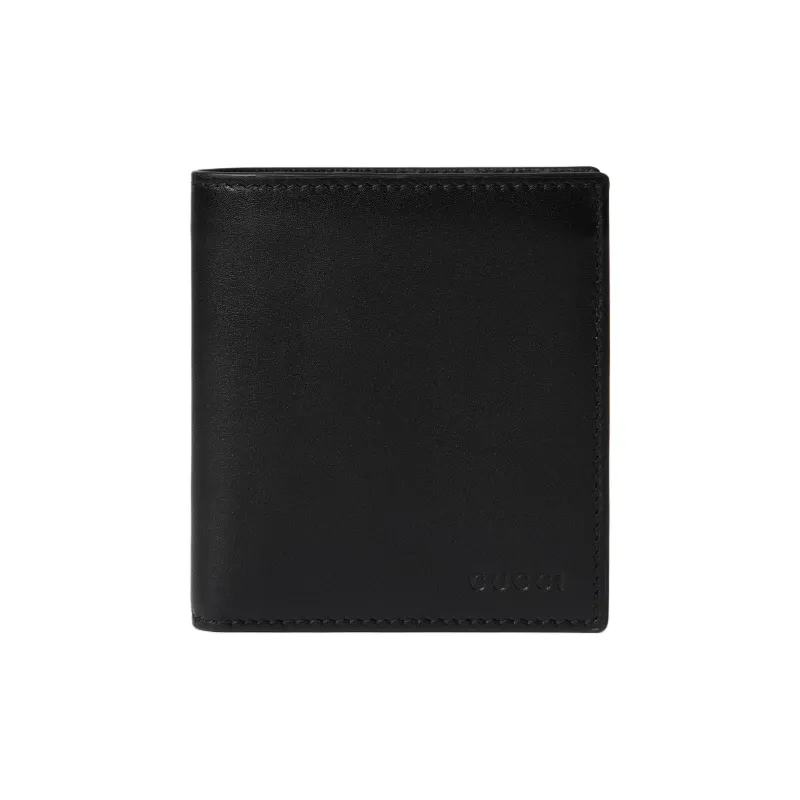 GUCCI GG Emblem Leather Wallet Men's Black-0