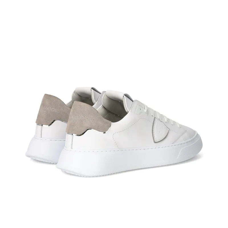 PHILIPPE MODEL Temple Low Top Skateboard Shoes Men's White Gray-3