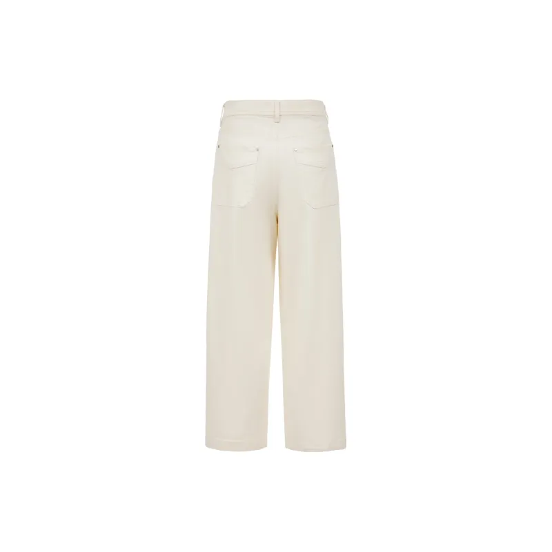 ONLY Casual Pants Women's A01 Antique White-2