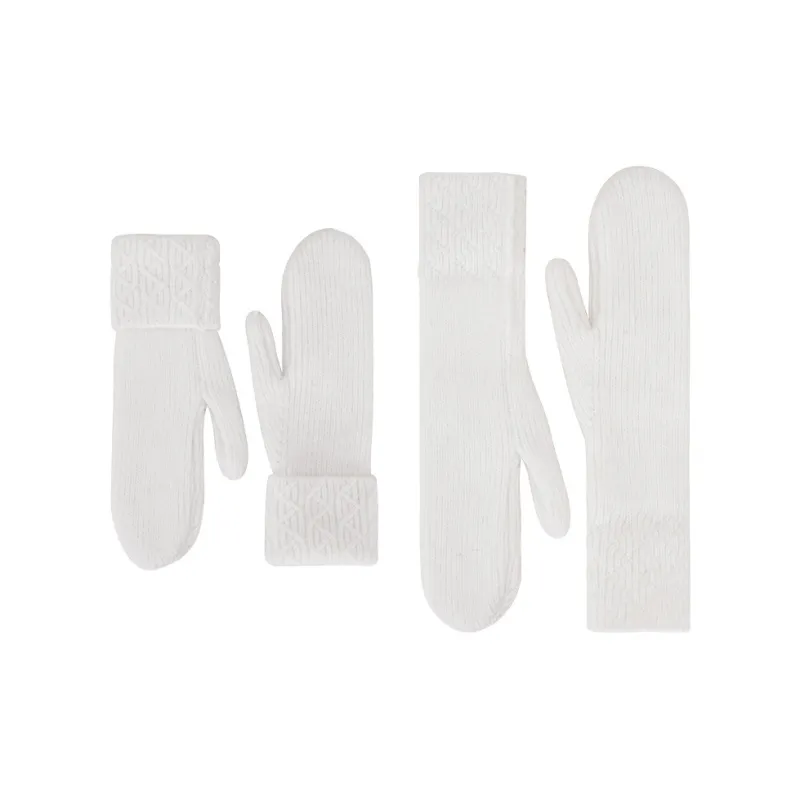 TUCANO Rabbit Fur Cotton Knit Gloves Unisex-2
