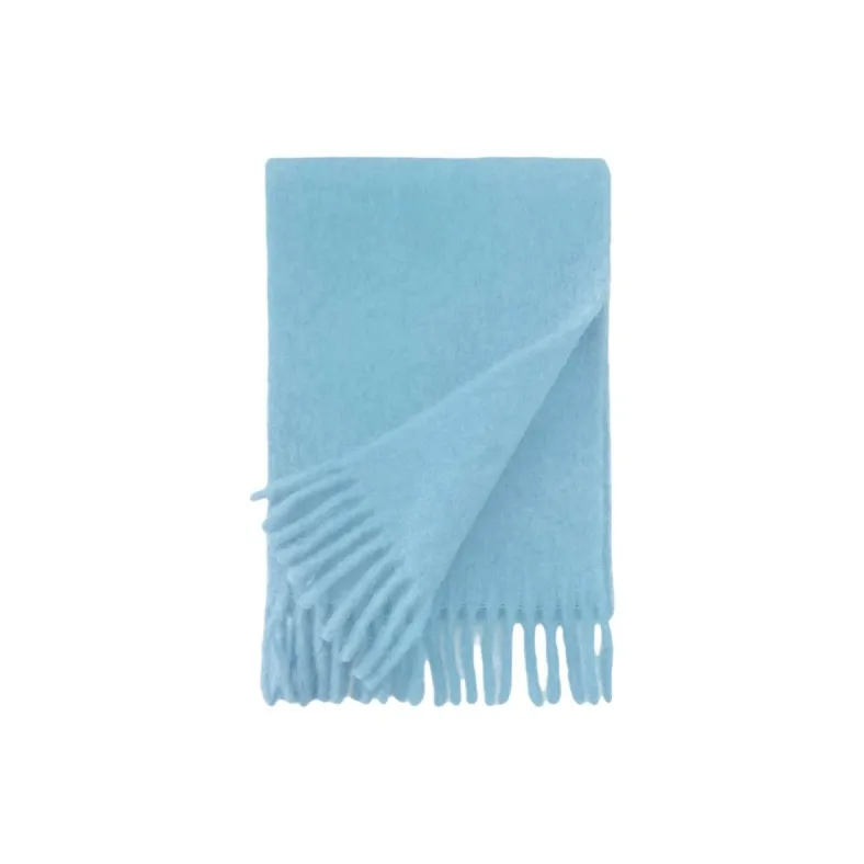 Bejirog Wool Knit Scarves Unisex Ice Blue-0