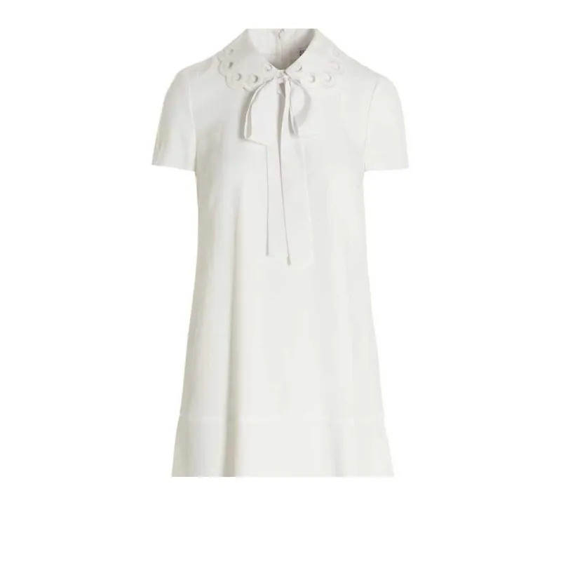 RED VALENTINO SS22 Short Sleeved Dress Women's White-2