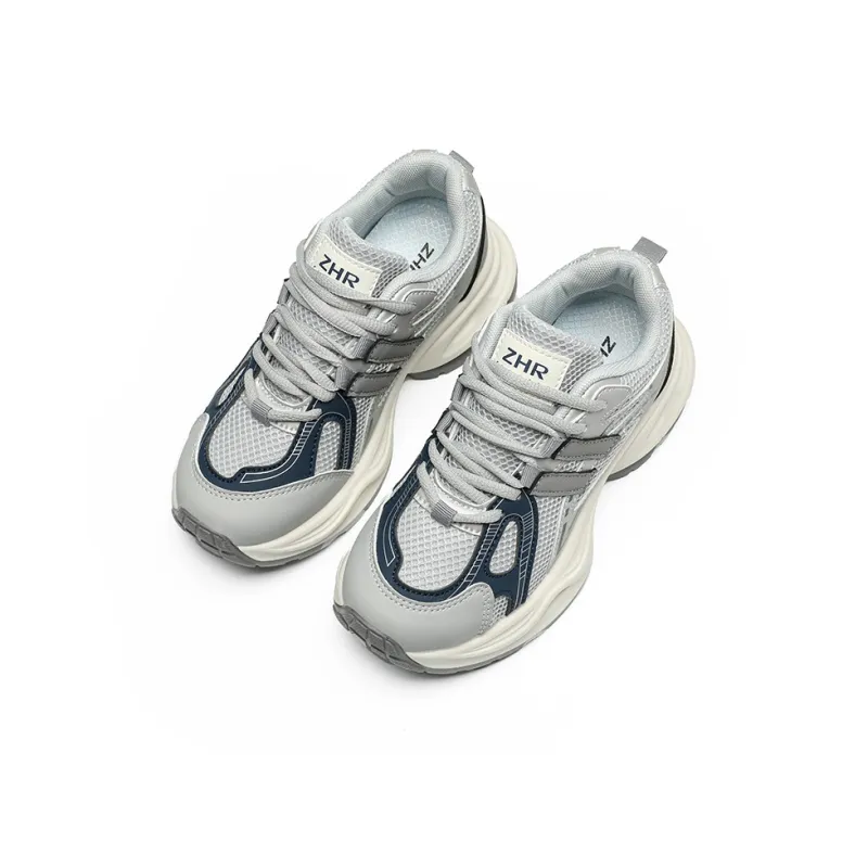 ZHR Seek 2.0 Wear resistant And Lightweight Low Top Chunky Sneakers Women's Beige Blue-2