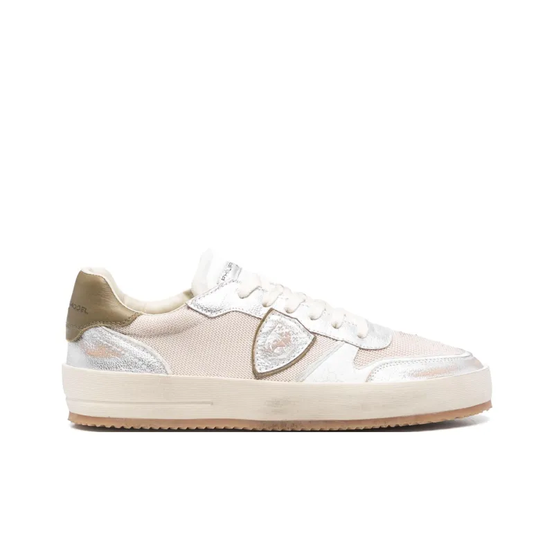 PHILIPPE MODEL Nice Low Top Skateboard Shoes Men's Beige-1