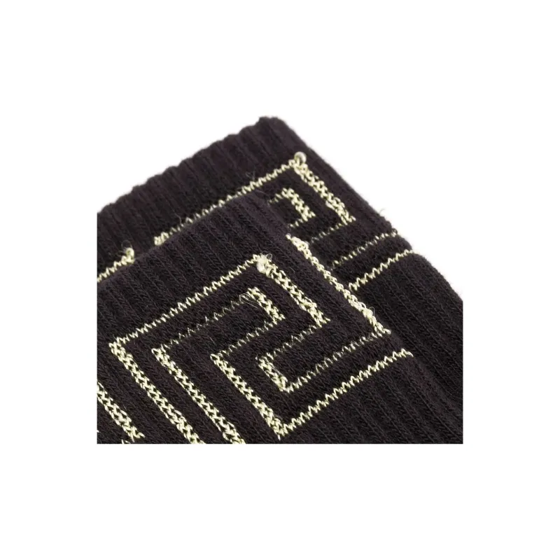VERSACE Mid Calf Socks Unisex Black-1