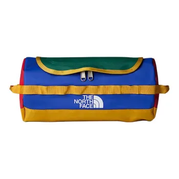 THE NORTH FACE BASE CAMP Recycled Nylon Toiletry Bag Medium Size Unisex Blue & Yellow Red