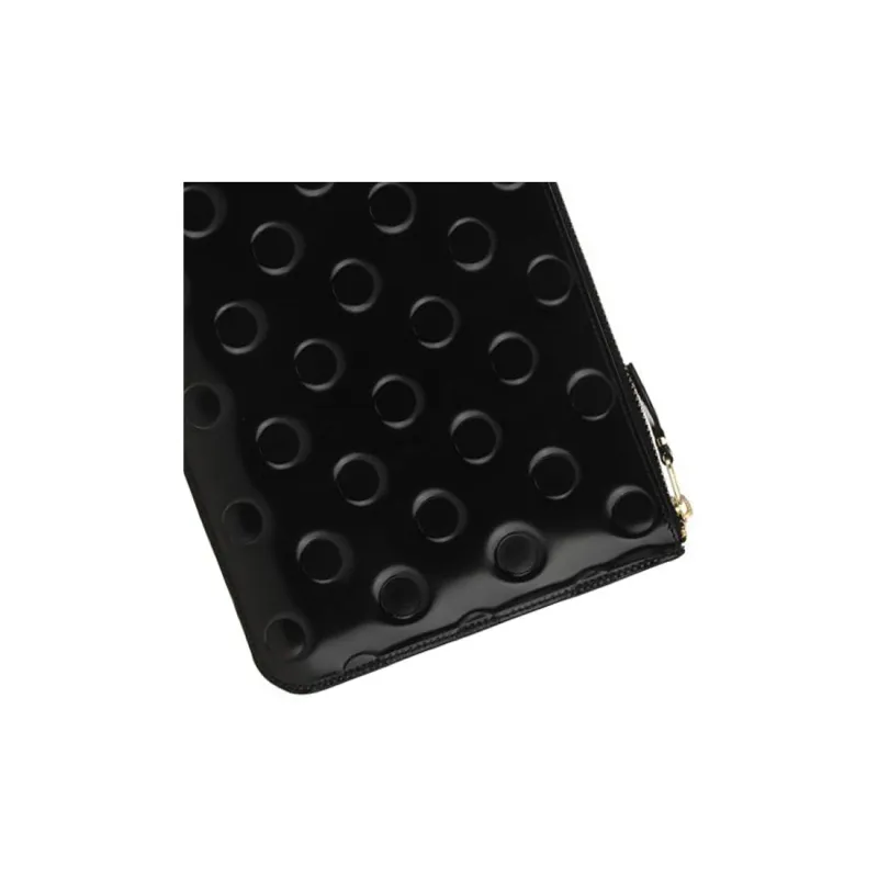 CDG Cow Leather Clutch Regular Unisex Black-4