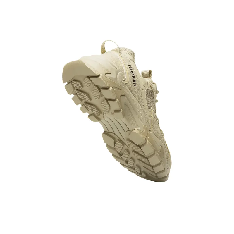 JEEP SPIRIT Cushioning Anti Slip Wear Resistant Breathable Height Increasing Low Top Chunky Sneakers Men's Light Sandy-7