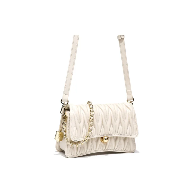 Vigno Synthetic Leather Shoulder Bag Women's Crystal Pink/Ecru/Silver/Black-1