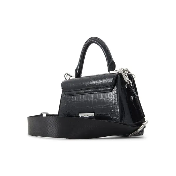 ALDO Artificial Leather Handbag Crossbody Bag Small Size Women's Black/Red-1