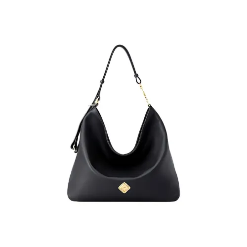 FION Cow Leather Tote Bag Shopping Bag Handbag Shoulder Bag Large Size Women's Classic Black