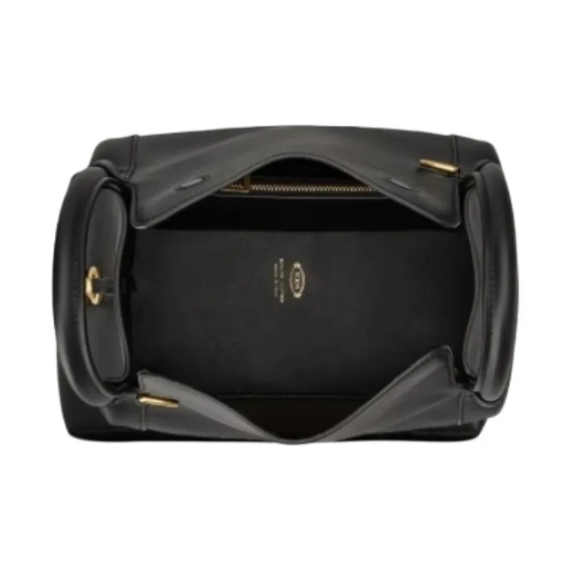 TOD'S Cow Leather Handbag Mini Women's Black-3