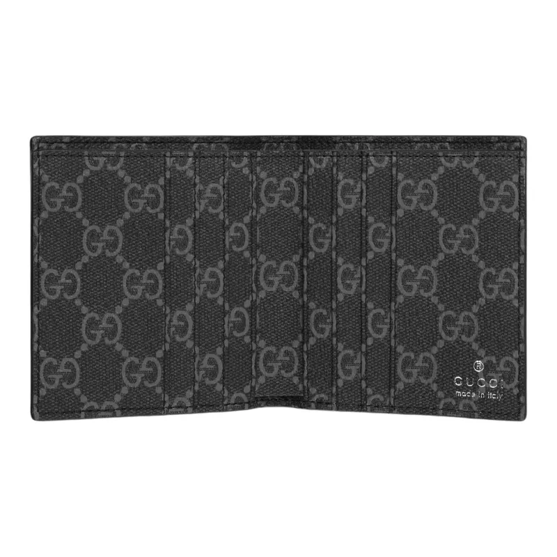 GUCCI GG Emblem Leather Wallet Men's Black-3