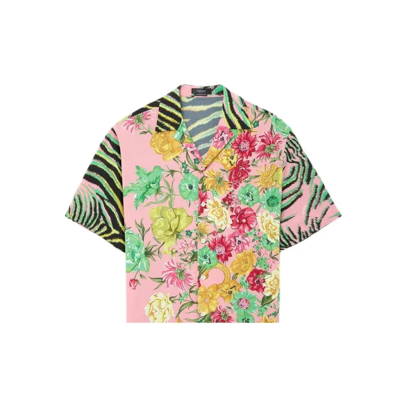 VERSACE FW23 Wildflower West Tiger Shirt Shirt Men's Multicolor-4