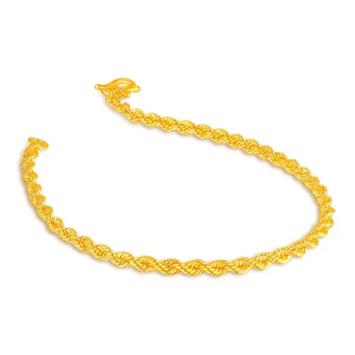 ZXIN JEWELRY Twist Wave Chain Genuine Thin Woven Silk Chain Fashion Solid Gold Priced In Gram Bracelets Women's