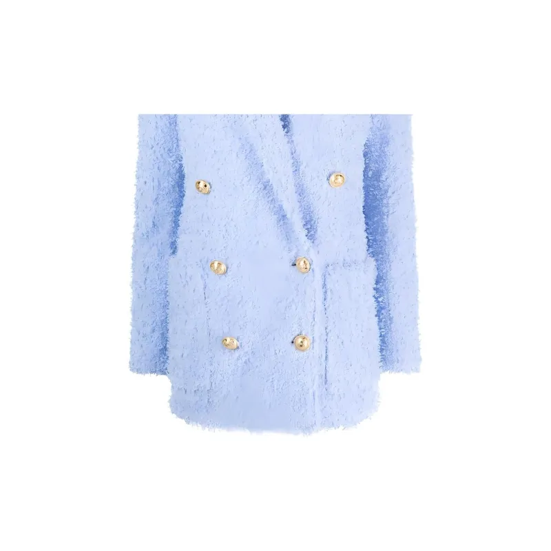 BALMAIN Oversized Double-breasted Tweed Blazer-5