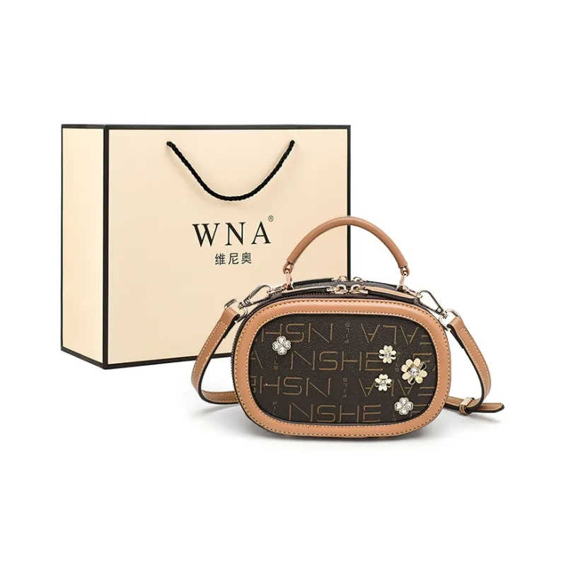 Vigno Synthetic Leather Shoulder Bag Crossbody Bag Handbag Regular Women's Brown/Ecru/Coffee-13