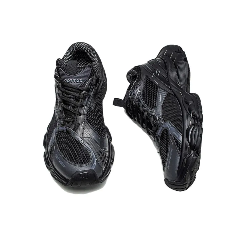 JIETEGONGYANG Slip Resistant Low Top Chunky Sneakers Unisex-2
