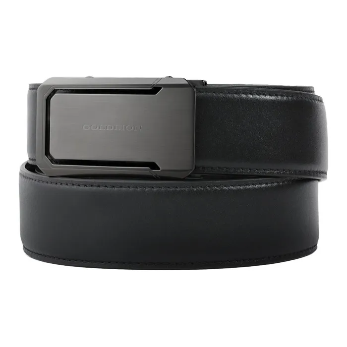 GOLDLION Top Grain Cow Leather Belts Men's Width 3.5cm-29