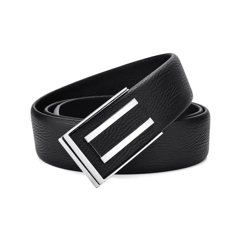 Hush Puppies Cow Leather Belts Men's Black Width  3.8CM-1