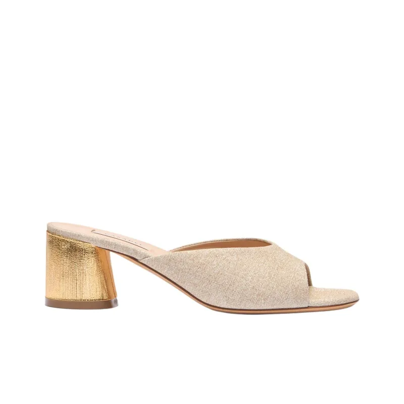 Casadei Slide Slippers 5cm Women's Gold-1