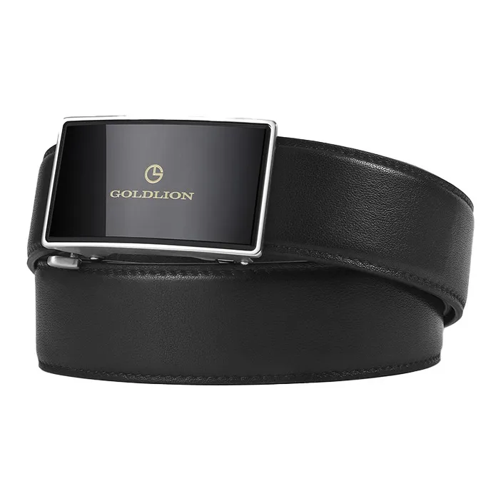 GOLDLION Top Grain Cow Leather Belts Men's Width 3.5cm-17