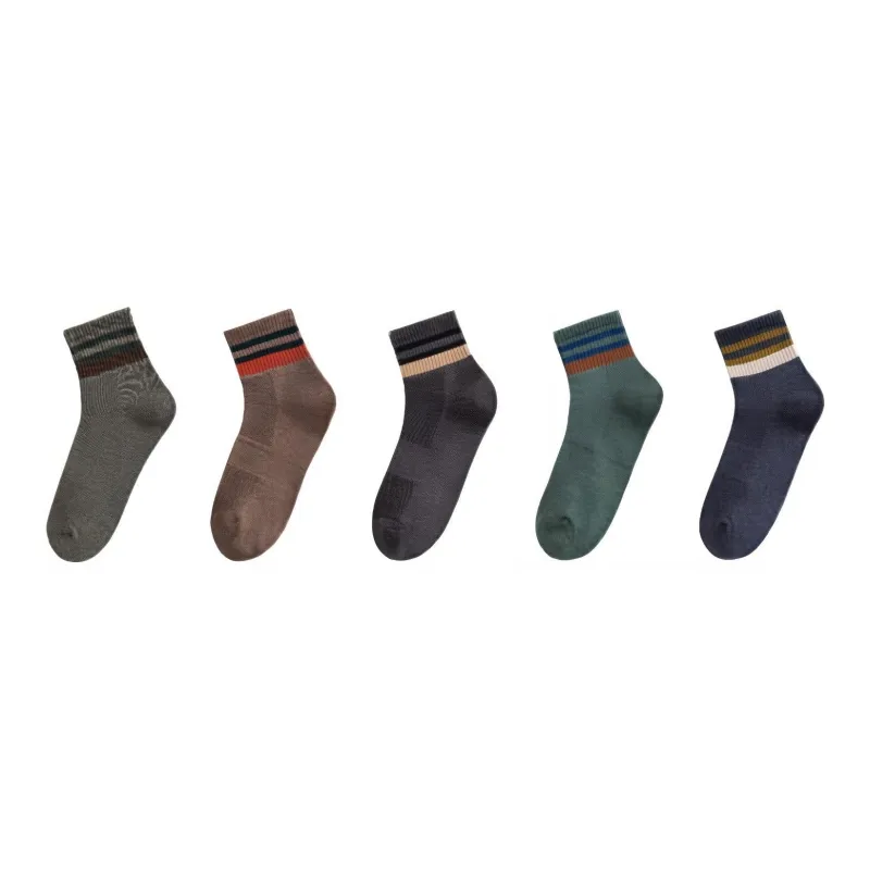 MIIOW Mid Calf Socks Men's 5 Pack-11