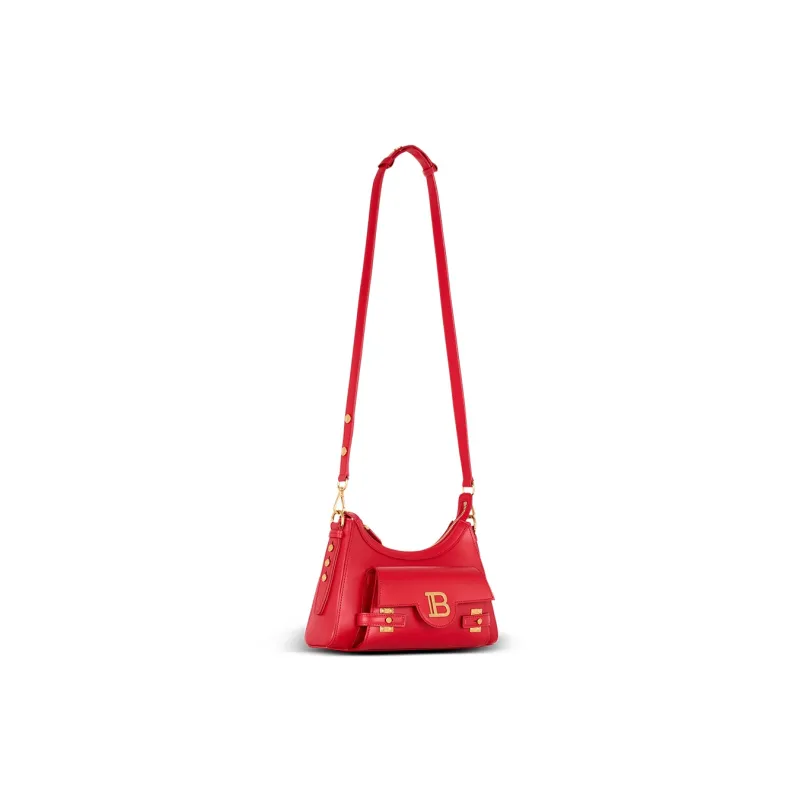 BALMAIN B BUZZ Calfskin Portable Crossbody Bag Shoulder Bag Women's Red-1