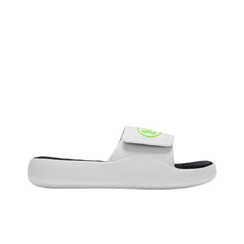 Under Armour Ignite Pro Slip Resistant Odor Resistant Slide Slippers Men's White Green-1