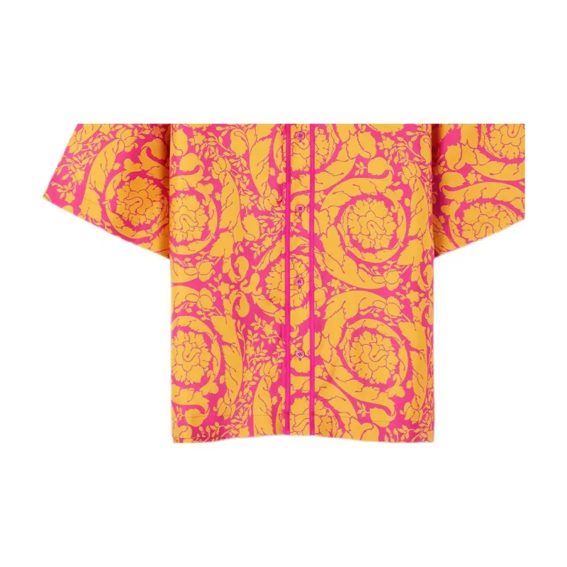VERSACE Shirts Men Yellow Pink-4