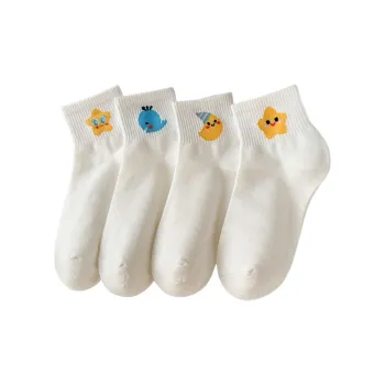 Caramella Mid Calf Socks Women's 4 Pack Mixed Color