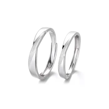 Zhiyu S999 Fine Silver Rings Unisex Silver White