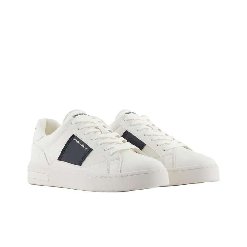 ARMANI EXCHANGEAE Low Top Skateboard Shoes Men's White-2