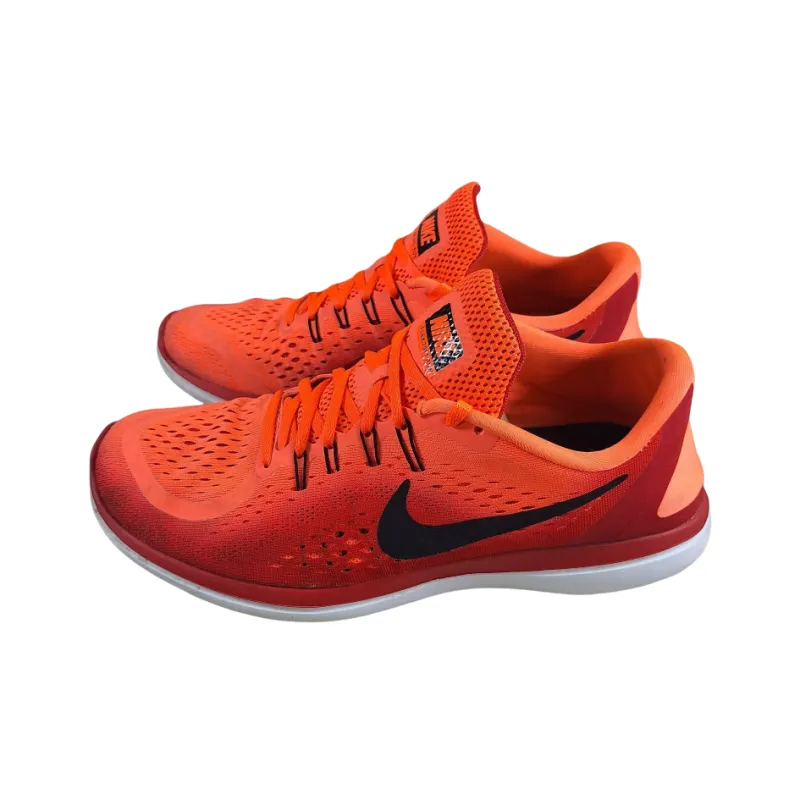 Nike Flex 2017 RN Anti-Slip Wear-Resistant Low-Top Casual Running Shoes Unisex Orange-1