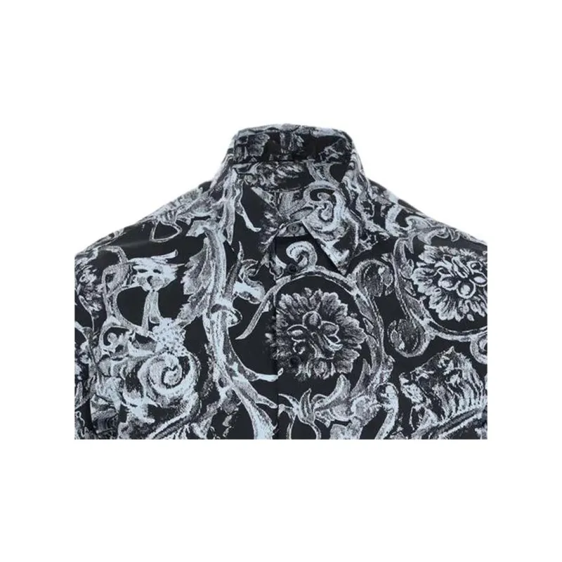 VERSACE Barocco print Cotton Shirt-2