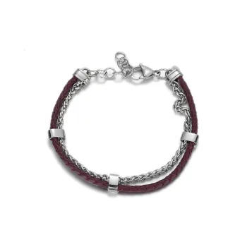 DH7 Titanium Steel Leather Cord Bracelets Unisex