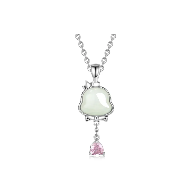Lao Feng Xiang Necklaces White Jade/Pale Greenish White Jade Unisex-0