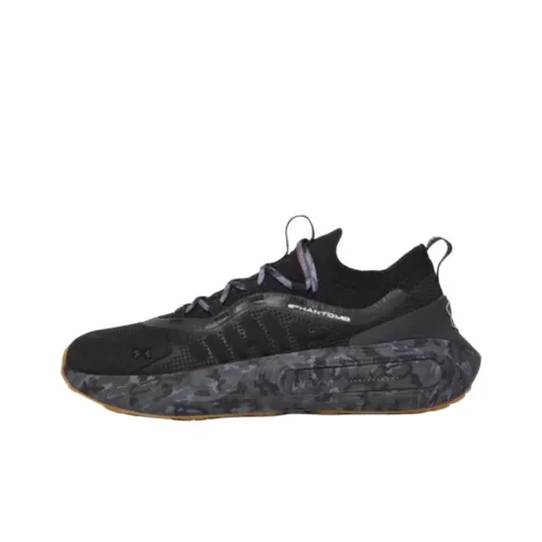 Under Armour Phantom 4 Wear resistant And Waterproof Low Top Casual Shoes Unisex Black