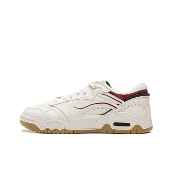 LINING Moon White 3 Skateboard Shoes Men Low Top White Red