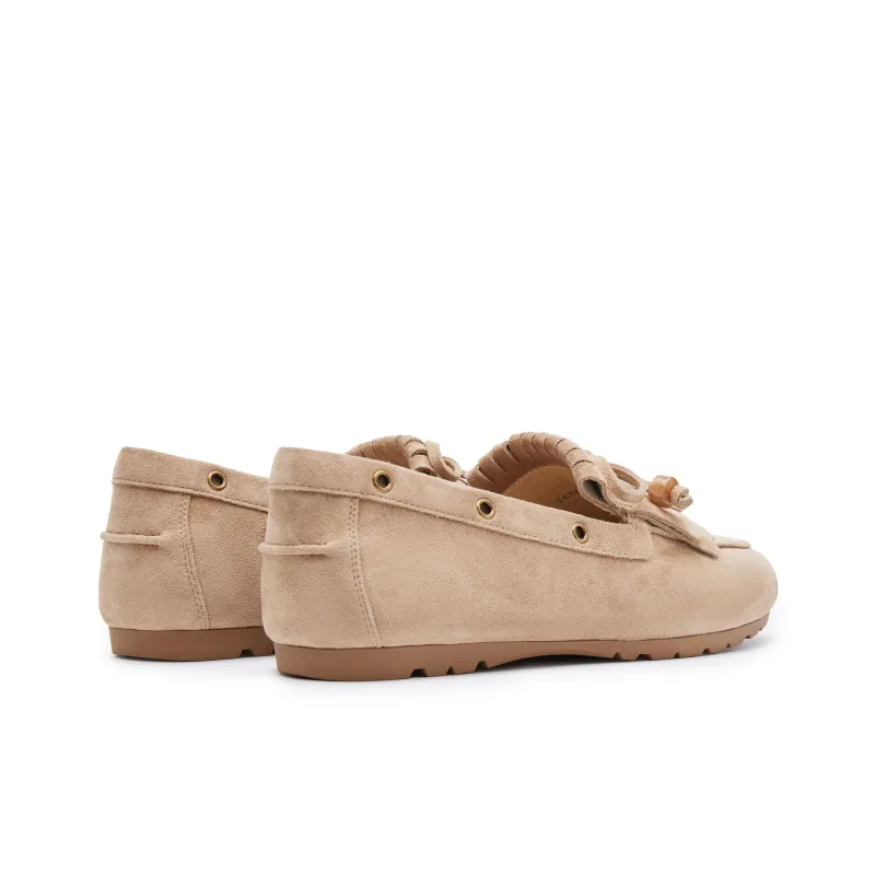 Joypeace Serpent Auspicious Collection Lazy Holiday Loafers Women's Apricot-7
