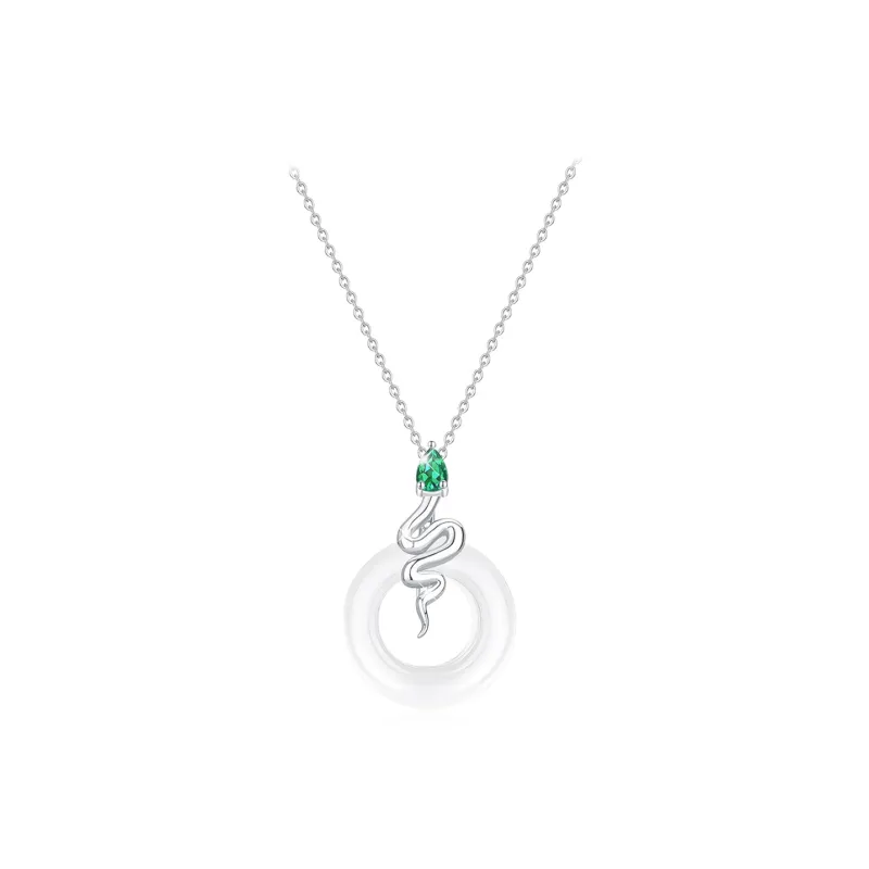 Teddy Bear Collection Chalcedony Necklaces Women's-0