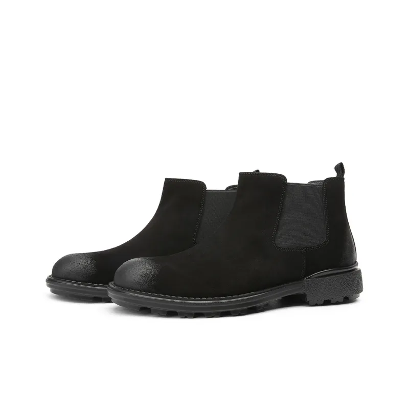 CROWN Short Chelsea Boots Men's Black-2