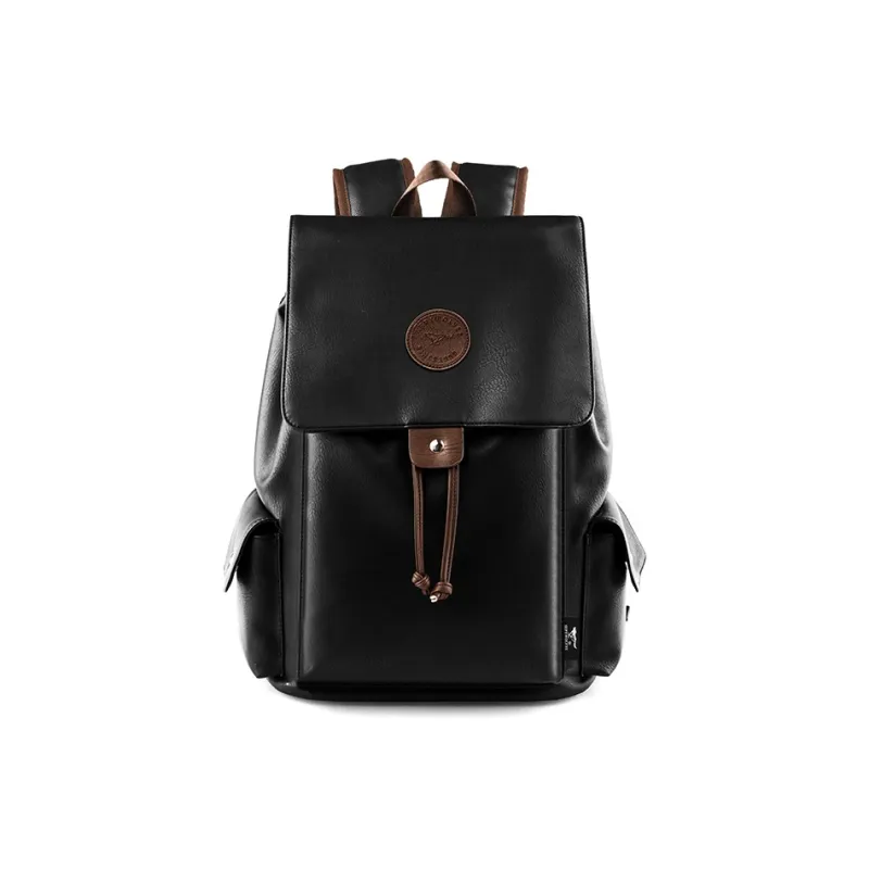 SEPTWOLVES PVC Polyvinyl Chloride Computer Backpack Business Large Capacity Backpack QPL Regular Unisex Black-8