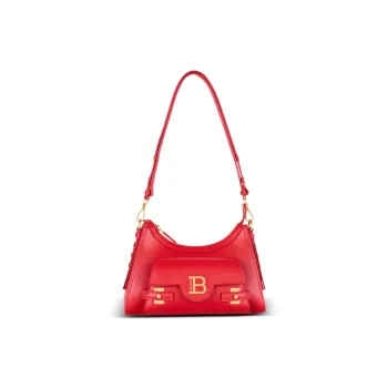 BALMAIN B BUZZ Calfskin Portable Crossbody Bag Shoulder Bag Women's Red