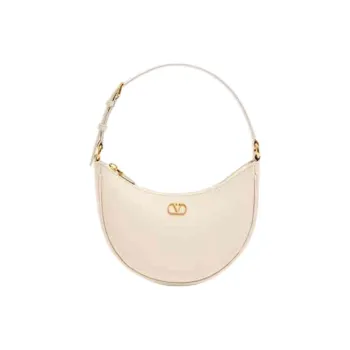 Valentino GARAVANI Cow Leather Handbag Shoulder Bag Mini Women's Light Ivory White