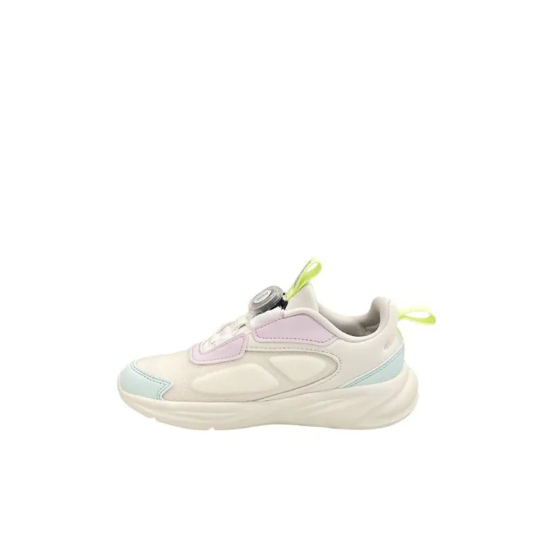 Adidas Ozelle Abrasion Resistant Lightweight Cushioning Breathable Low Top Kids' Running Shoes Beige/Pink/Blue Kids'-2