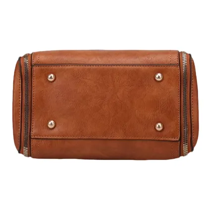 PAYOT Microfiber Synthetic Leather Shoulder Bag Crossbody Bag Handbag Women's Brown-5