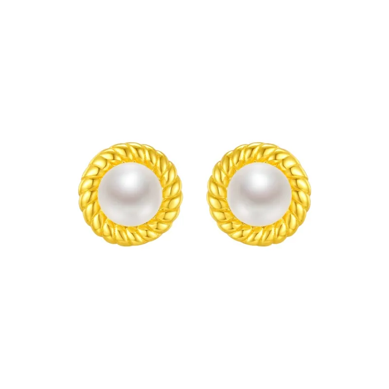 CHOW TAI SENG Pearl Stud Earrings Women's-0
