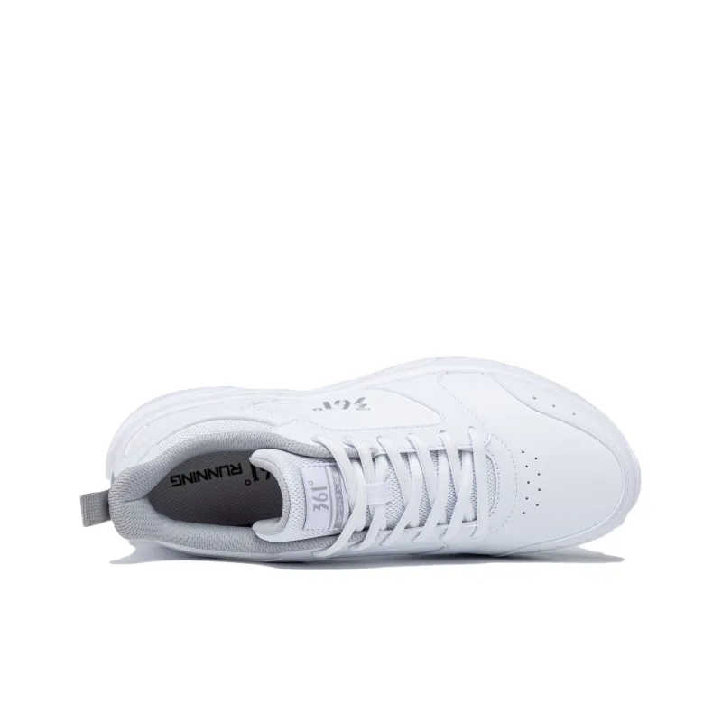 361° Cushioning Wear-Resistant Low-Top Running Shoes Men's White-3